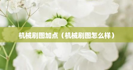 机械刷图加点（机械刷图怎么样）