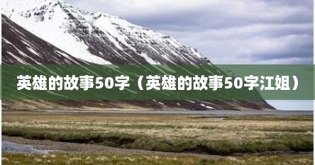 英雄的故事50字（英雄的故事50字江姐）