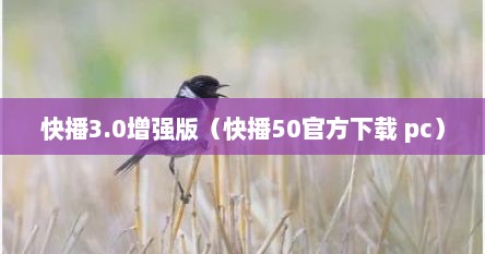 快播3.0增强版（快播50官方下载 pc）