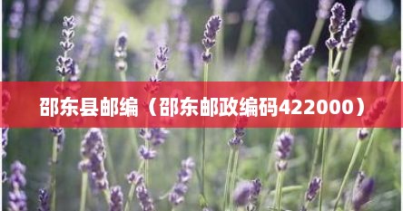 邵东县邮编（邵东邮政编码422000）