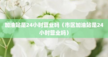 加油站是24小时营业吗（市区加油站是24小时营业吗）