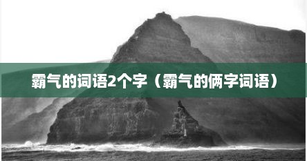 霸气的词语2个字（霸气的俩字词语）