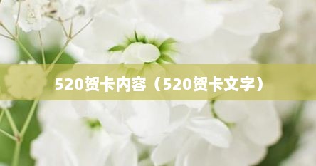 520贺卡内容（520贺卡文字）