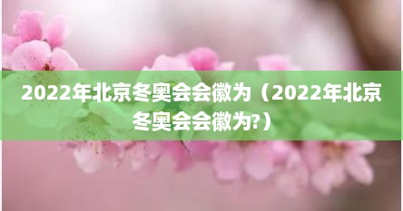 2022年北京冬奥会会徽为（2022年北京冬奥会会徽为?）