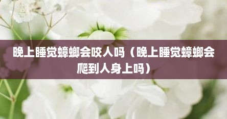 晚上睡觉蟑螂会咬人吗（晚上睡觉蟑螂会爬到人身上吗）