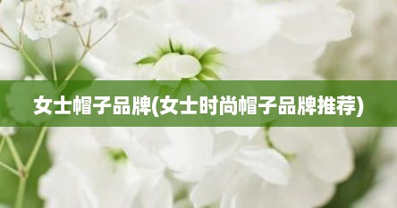 女士帽子品牌(女士时尚帽子品牌推荐)