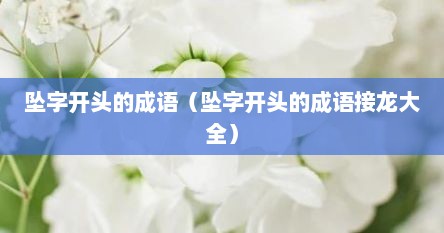 坠字开头的成语（坠字开头的成语接龙大全）