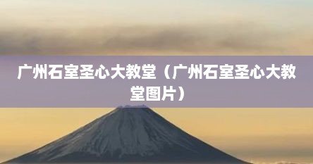 广州石室圣心大教堂（广州石室圣心大教堂图片）