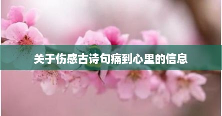 关于伤感古诗句痛到心里的信息