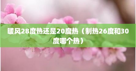 暖风28度热还是20度热（制热26度和30度哪个热）