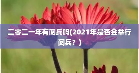 二零二一年有阅兵吗(2021年是否会举行阅兵？)