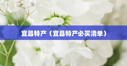 宜昌特产（宜昌特产必买清单）