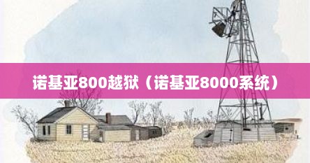 诺基亚800越狱（诺基亚8000系统）