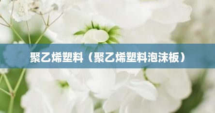 聚乙烯塑料（聚乙烯塑料泡沫板）