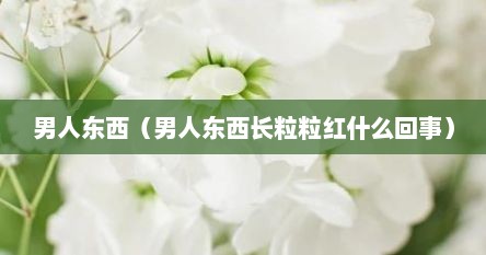 男人东西（男人东西长粒粒红什么回事）