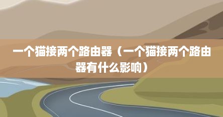 一个猫接两个路由器（一个猫接两个路由器有什么影响）