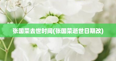 张国荣去世时间(张国荣逝世日期改)