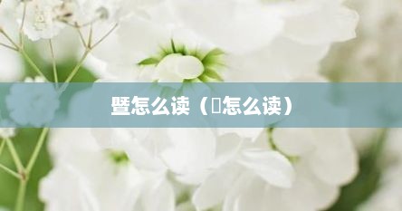 暨怎么读（鬘怎么读）