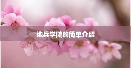 炮兵学院的简单介绍