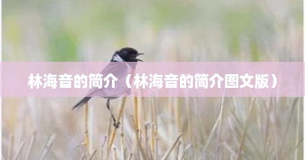 林海音的简介（林海音的简介图文版）