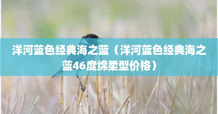 洋河蓝色经典海之蓝（洋河蓝色经典海之蓝46度绵柔型价格）