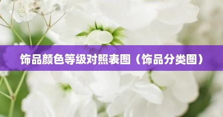 饰品颜色等级对照表图（饰品分类图）