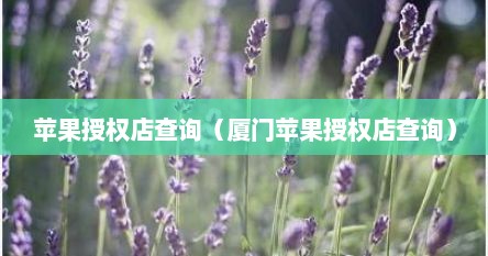 苹果授权店查询（厦门苹果授权店查询）