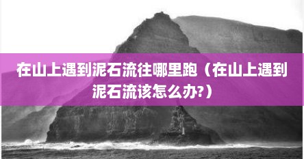 在山上遇到泥石流往哪里跑（在山上遇到泥石流该怎么办?）