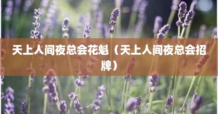 天上人间夜总会花魁（天上人间夜总会招牌）