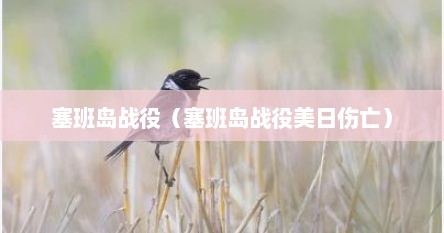 塞班岛战役（塞班岛战役美日伤亡）