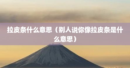 拉皮条什么意思（别人说你像拉皮条是什么意思）