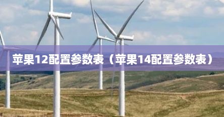 苹果12配置参数表（苹果14配置参数表）