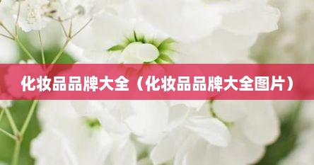 化妆品品牌大全（化妆品品牌大全图片）