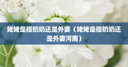 姥姥是指奶奶还是外婆（姥姥是指奶奶还是外婆河南）