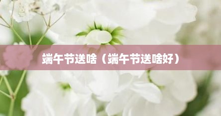 端午节送啥（端午节送啥好）