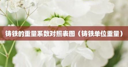 铸铁的重量系数对照表图（铸铁单位重量）