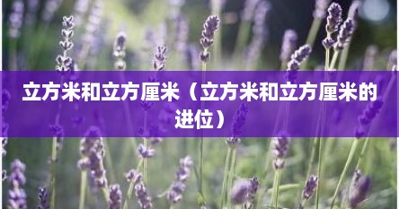 立方米和立方厘米（立方米和立方厘米的进位）