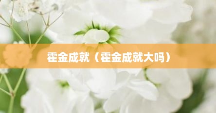 霍金成就（霍金成就大吗）