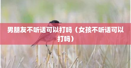 男朋友不听话可以打吗（女孩不听话可以打吗）