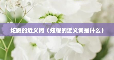 炫耀的近义词（炫耀的近义词是什么）