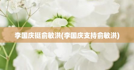 李国庆挺俞敏洪(李国庆支持俞敏洪)