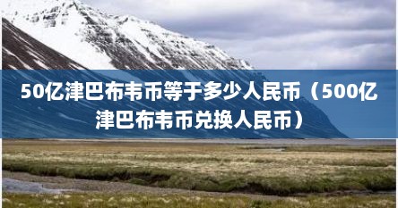 50亿津巴布韦币等于多少人民币（500亿津巴布韦币兑换人民币）