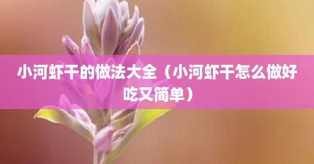 小河虾干的做法大全（小河虾干怎么做好吃又简单）