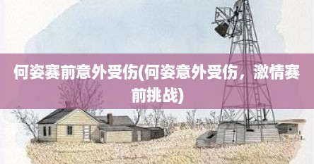 何姿赛前意外受伤(何姿意外受伤，激情赛前挑战)