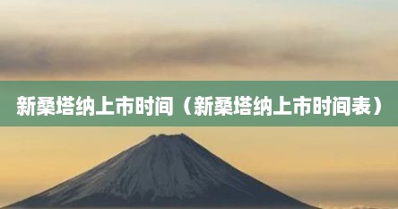 新桑塔纳上市时间（新桑塔纳上市时间表）