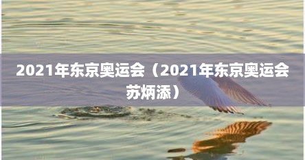 2021年东京奥运会（2021年东京奥运会苏炳添）