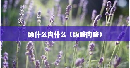 膘什么肉什么（膘啥肉啥）