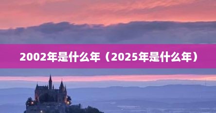 2002年是什么年（2025年是什么年）