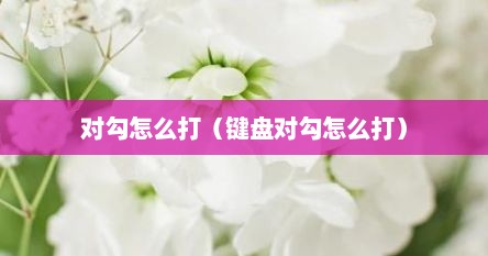 对勾怎么打（键盘对勾怎么打）