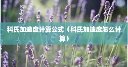 科氏加速度计算公式（科氏加速度怎么计算）